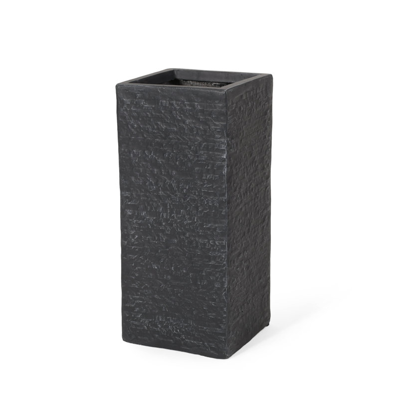 Outdoor Gray Magnesium Oxide Planter - 10.83 In. Depth, Width, 23.84 Ht For Height, Stylish Feature