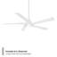 Ventilateur de plafond intelligent d'intérieur / extérieur à 5 pales Zeke avec kit d'éclairage à DEL à température de couleur 2700K-3000K-3500K-4000K-5000K et télécommande inclus, fonctionne avec l'assistant Google, Amazon Alexa, Samsung Smart Things-125304448