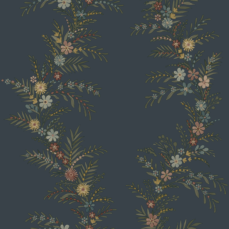 Papier peint adhésif Posy Spruce, Bleu