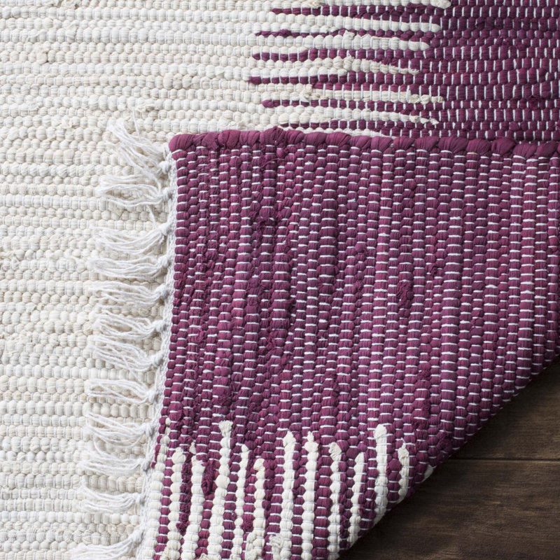 Cayman Hand Woven Cotton Striped Rug, Rectangle 9' x 12'