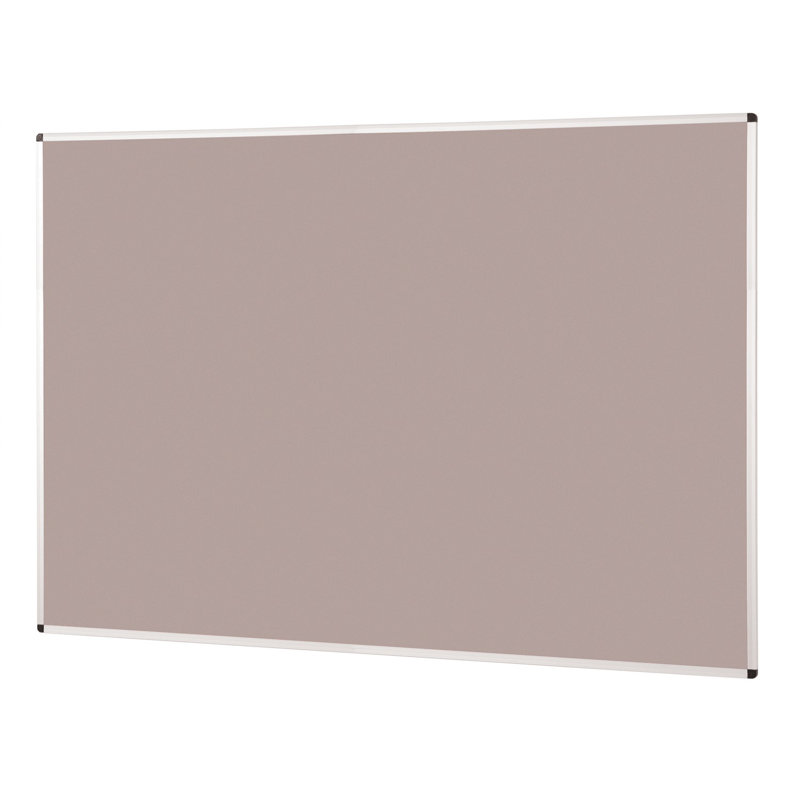 Wall Mounted Bulletin Board, Grey, 60 cm H x 90 cm W
