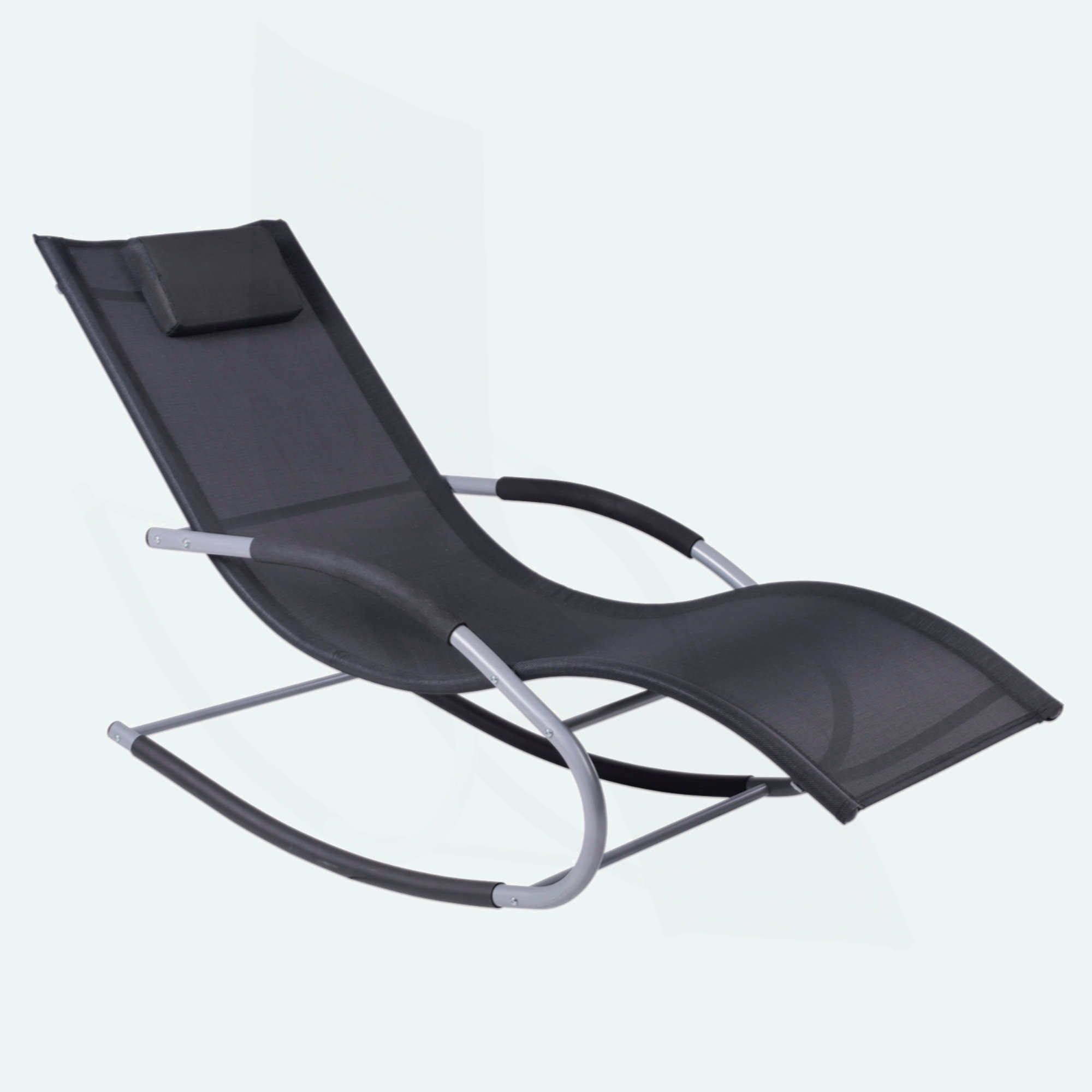 Brayden Studio® Zero Gravity Rocking Chair Outdoor Chaise Lounge Chair ...