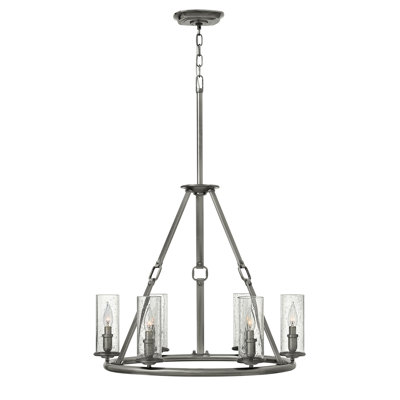O'Donnelly 6 - Light Waggon Wheel Chandelier
