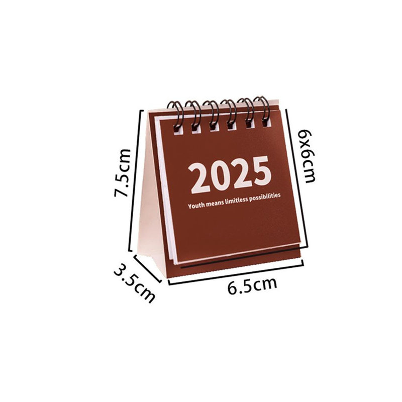 Mini Desk Calendar 2024-2025, August 2024 To December 2025 Small Desktop Calendar, Creative Mini Daily Schedule Twin-Wire Binding Calendar
