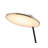 1-Light Black Aluminum LED Floor Lamp With A Shade And Clear Crystal Cover