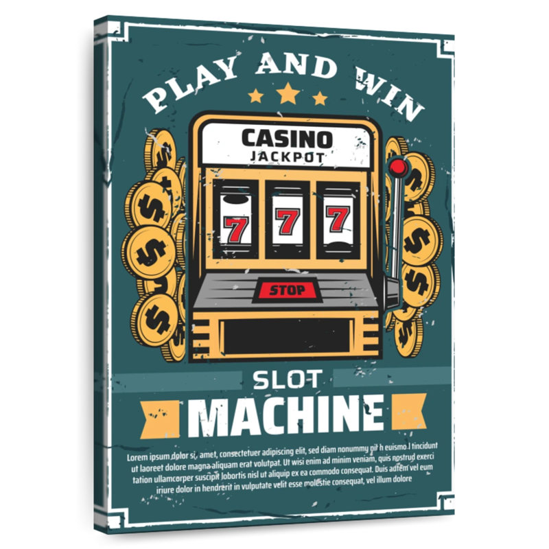Senne Play And Win Slot Machine, 45" H x 30" W