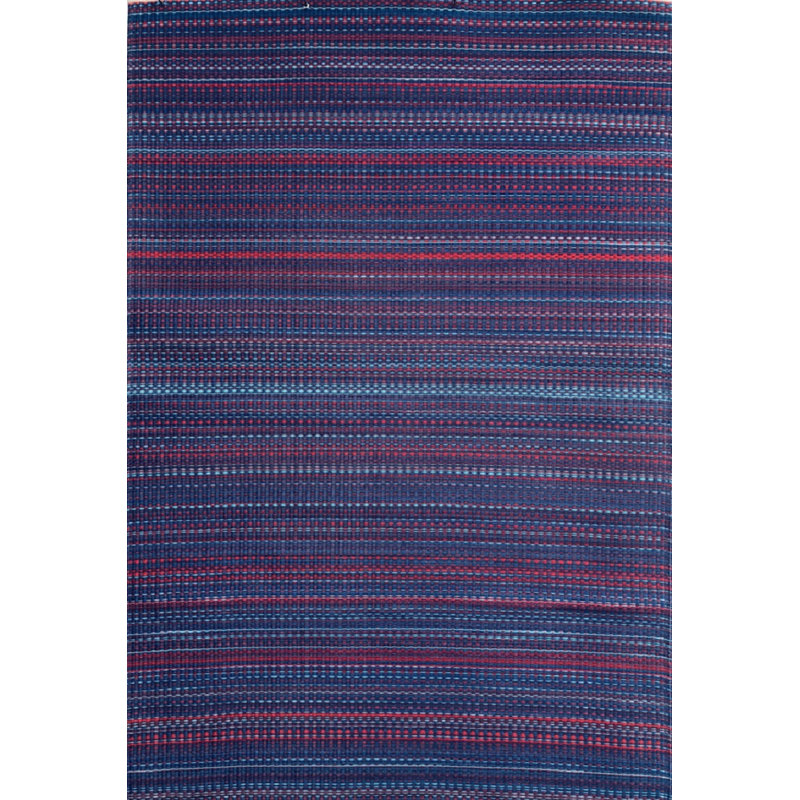 Striped Purple Indoor/Outdoor Area Rug - Reversible, UV Resistant, 100% Recycled Material, Rectangle 5' x 8'