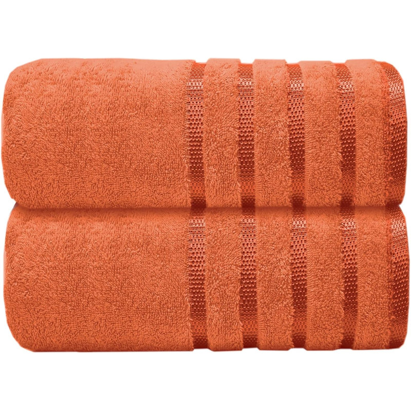 Mikeshia Premium Jumbo Bath Sheet Set, Orange