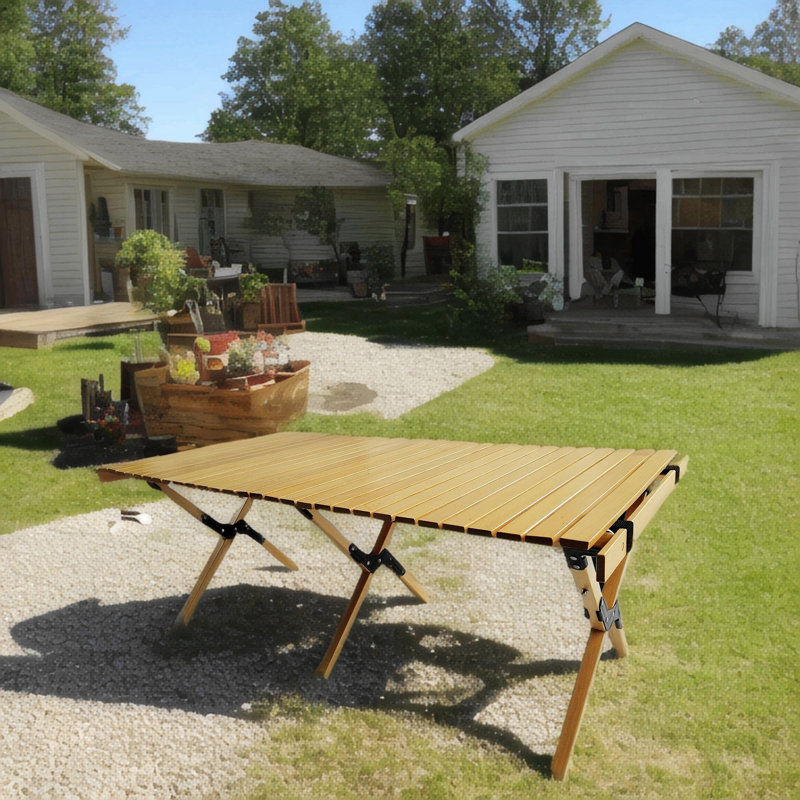 Anariya Rectangular Folding Outdoor Dining Table , 24'' in. W 47'' in. D