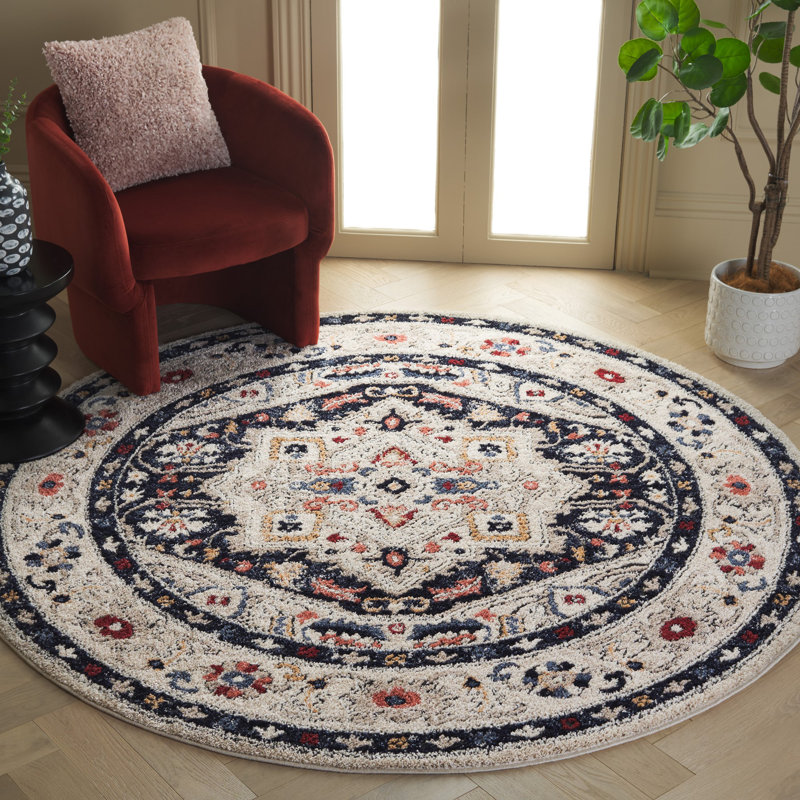 Luna Performance Oriental Rug, Round 6'7"