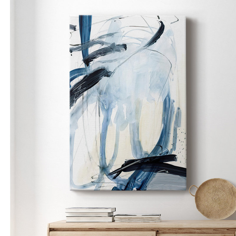 Indigo Swash II - impression sur toile tendue, H 12 po x l 8 po x P 1,5 po