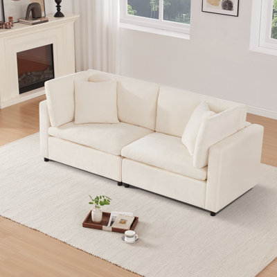82.7” W Oversized Down-Filled 2-Seater Modular Sofa