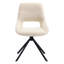 Chaise de bureau pivotante en lin sans accoudoirs Jameliah