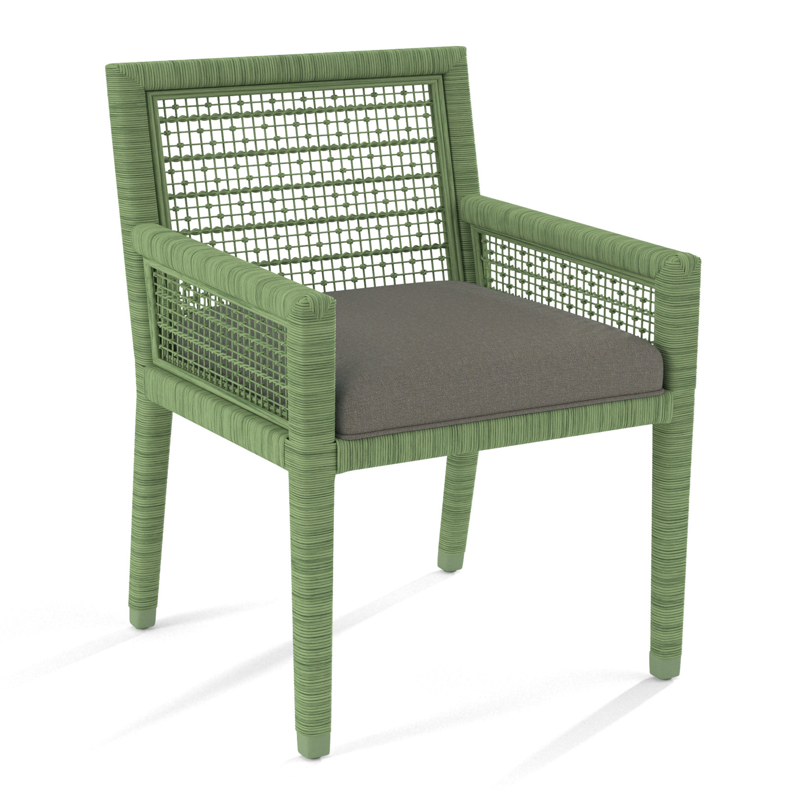 Glinda Dining Armchair, Gray Sugar Performance; 0863-84, Celery