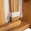 Canapé d'extérieur en bois d'acacia Terassi, finition teck clair avec coussin beige