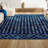 Keishara Moroccan Geometric Navy/Cream Rug-1140980366