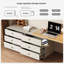 Bureau en L à conception télescopique et 6 tiroirs de rangement pour le bureau personnel