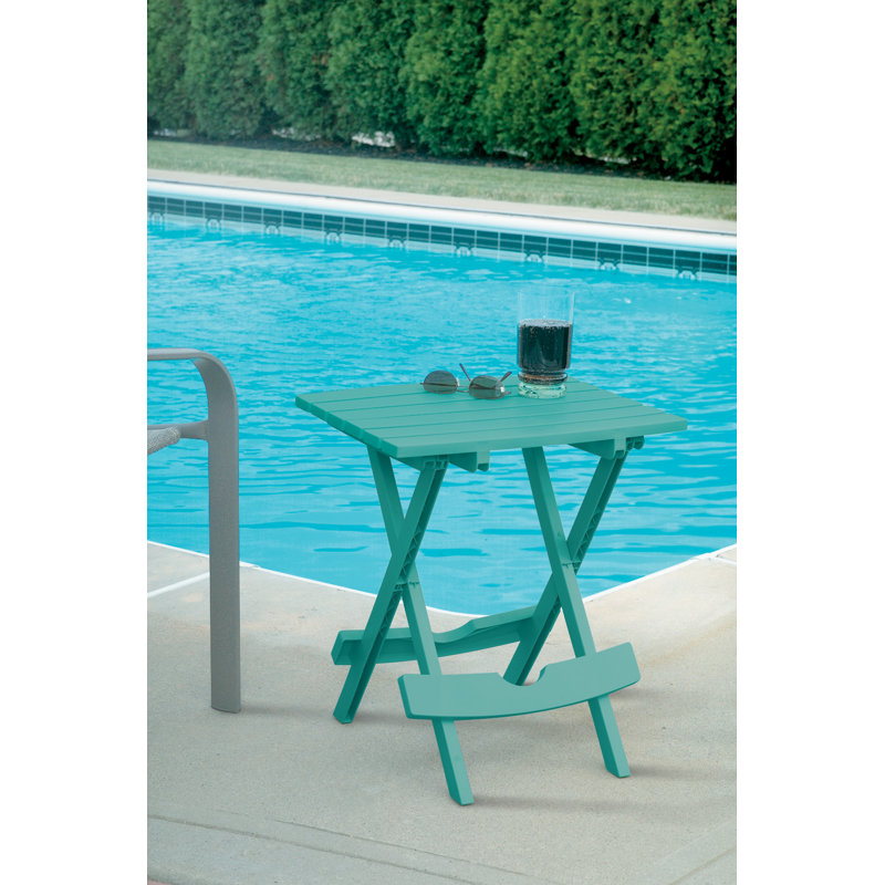 Table de bout d'extérieur pliable en résine Keter Quik-Fold, Sarcelle
