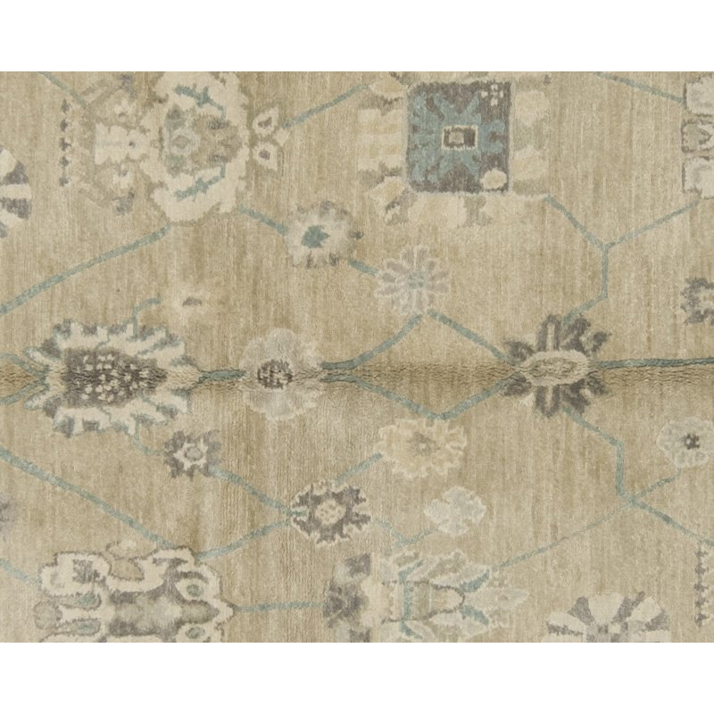 Dorset Wool Floral Area Rug in Blue/Neutral/Taupe, Rectangle 12' x 16'