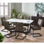 Glass Top Metal Base Dining Table