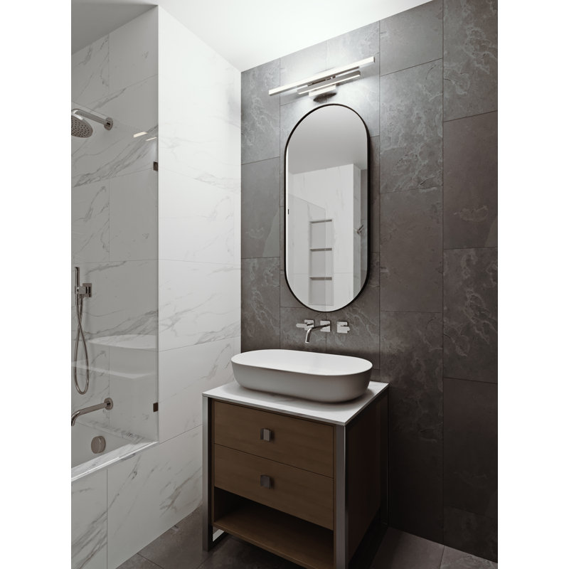 Adalayde 3 - Light Dimmable LED Bath Bar, Satin Nickel
