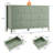 Fluted 7-Drawer Dresser, 54" Wide Modern Chest of Drawers with Metal Handles, Wooden Storage Organizer for Bedroom, Living Room, Hallway, Entryway, Green-702460463