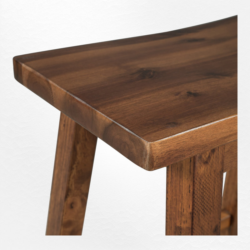Tabouret de comptoir court 23,62 po Mense, Noyer