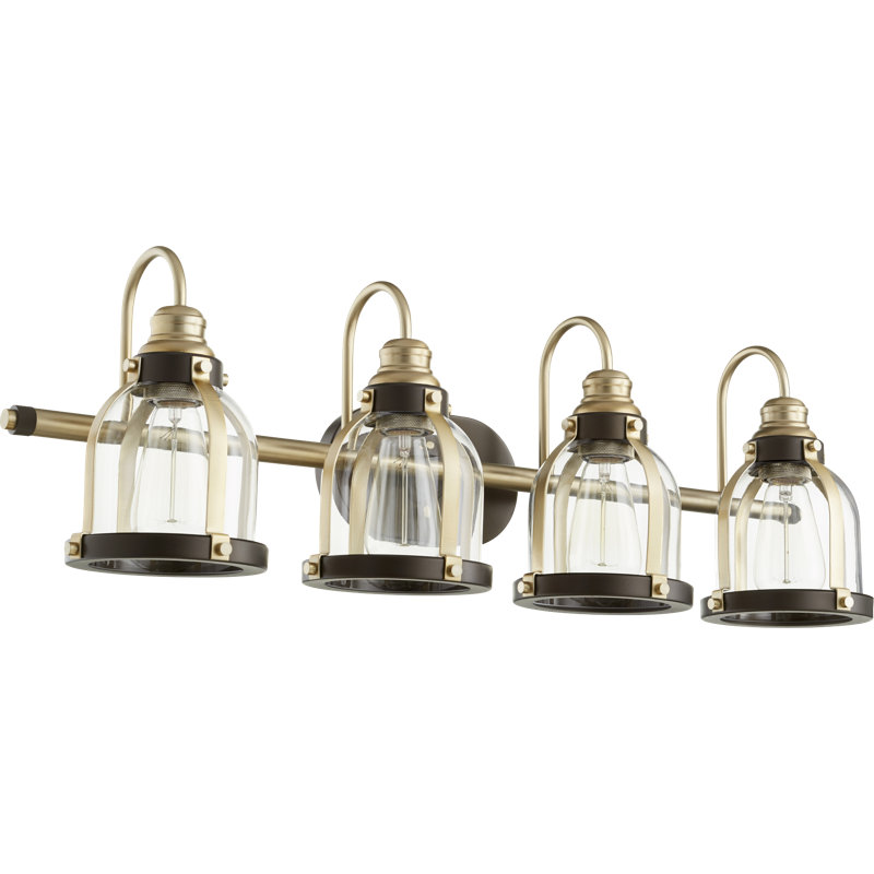 Dismuke 4 - Light Dimmable Vanity Light, Aged Brass/Oiled Bronze