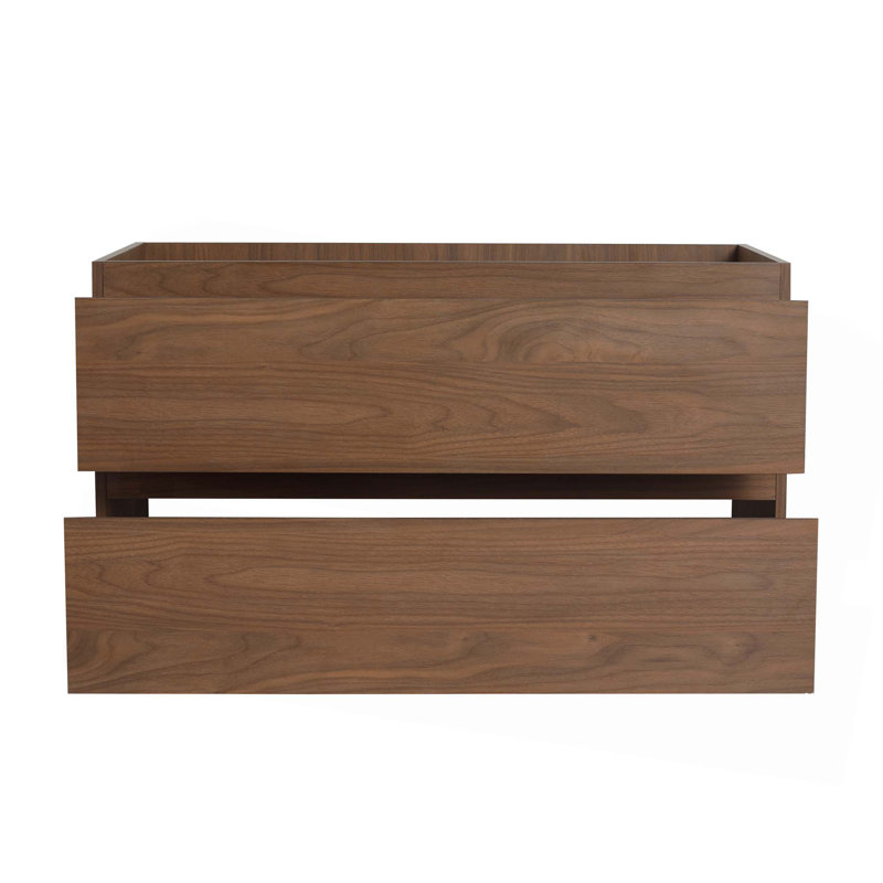 Meuble-lavabo mural en bois, Chêne brun