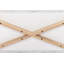 Table basse rectangulaire en marbre blanc de Carrare italien avec pieds en chêne de 43 po x 18 po Rachel