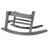 Wooden Oversized Porch Rocker Chair With Wide Seat And Tall Backrest,High Back Smooth Rocking Chairs For Outdoor & Indoor,Light Grey Color-768075238