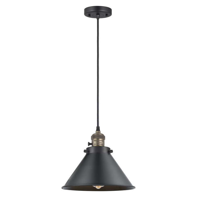Franklin Restoration - Donner - Mini luminaire suspendu à cordon de 10 po - Interrupteur marche / arrêt - Ampoule DEL