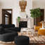 Chrisshawn Black Boucle Sectional