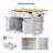 48 " Large Kitchen Island With Drop Leaf,Power Outlet,Internal Storage Rack,Rolling Kitchen Storage Cart On 5 Wheels With 5 Open Side Racks-1507963309