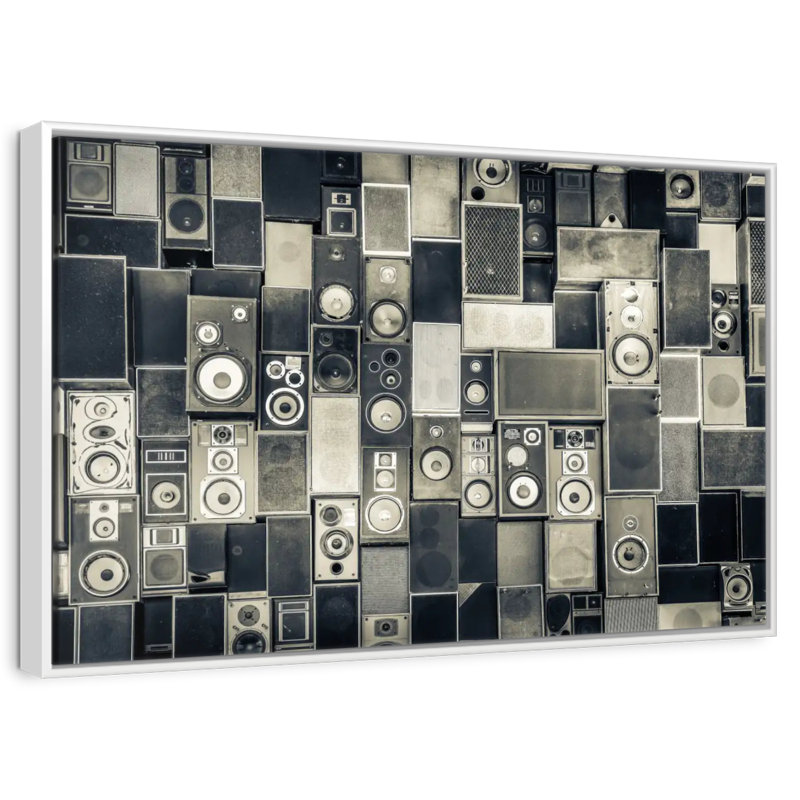 Haut-parleurs monochromes sépulvéda, Cadre flottant blanc, 13 po x 9 po