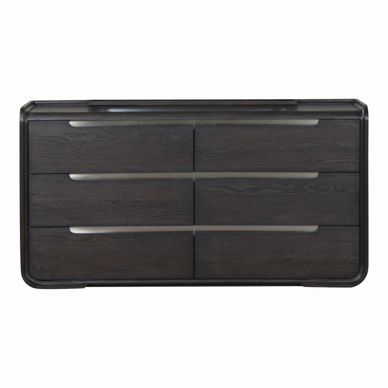Commode 6 tiroirs Barry, Noir