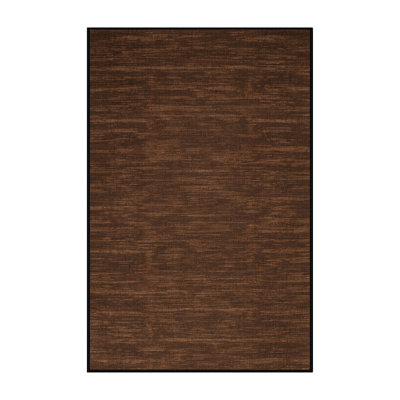 Tapis brun uni lavable à la machine