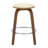 Hoxha Leather Round Counter Stool With Stained Poplar Wood Frame And 360-Degree Swivel Hoxha Collection-106908433