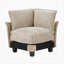 Moderne contemporain 4 pièces modulaire moelleux confort moelleux en chenille taupe, mobilier de salon en contreplaqué durable-1406223758