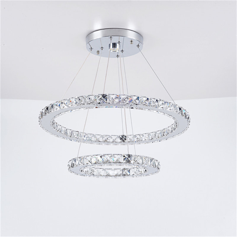 Silvana 2 - Light Crystal LED Chandelier, Changeable