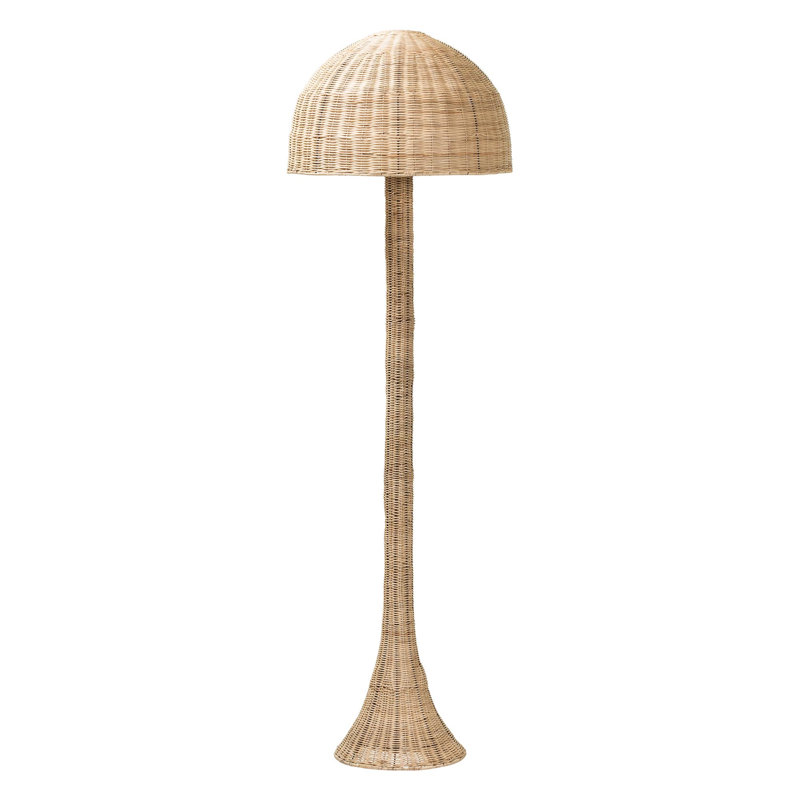 Lampe sur pied Camille en rotin naturel