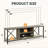 Palermo 63" W TV Stand for 70 Inch TVs with Open Storage, Modern Entertainment Center with Adjustable Shelves for Living Room, Industrial TV Console with Sturdy Metal Frame-653199196