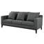 Canapé 3 places avec pieds en bois Roomfitter Comfy, canapé rembourré moderne pour le salon et le bureau, gris anthracite-650780964
