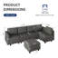 Canapé modulaire réversible avec repose-pieds Bresee-115612322-87874162