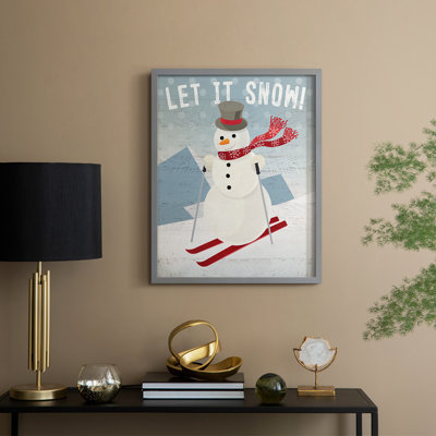 Let It Snow Framed Print - Solid Wood