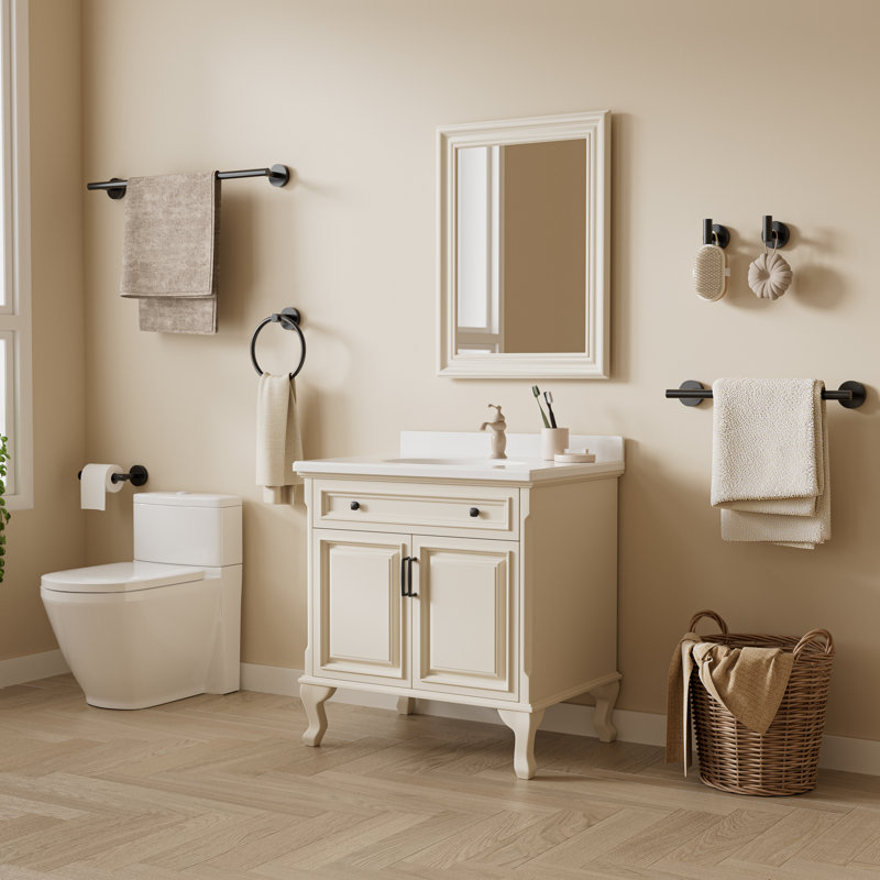 6-Piece Bath Hardware Set, Matte Black