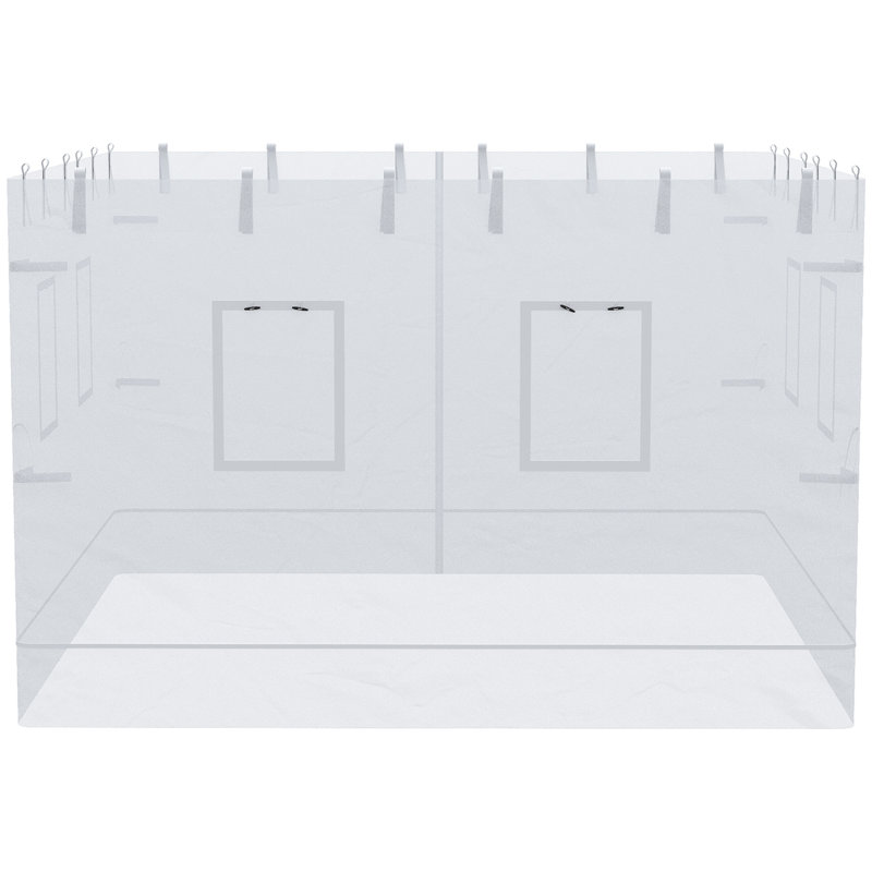 Murs escamotables, filet de remplacement universel, ensemble de 4 parois latérales grillagées, filet de patio avec 6 fenêtres de service et 1 porte pour tente à baldaquin de 10 pi x 10 pi