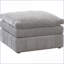 Repose-pieds modulaire en suède gris ardoise gris Morgan | Coussin moelleux | Assemblage facile