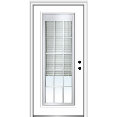 Portes d'entrée internes pré-montées en fibre de verre 1-Lite