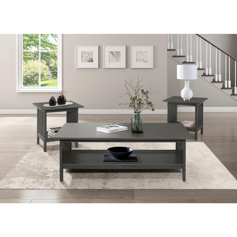Classic Style Coffee Table and Two End Table Set